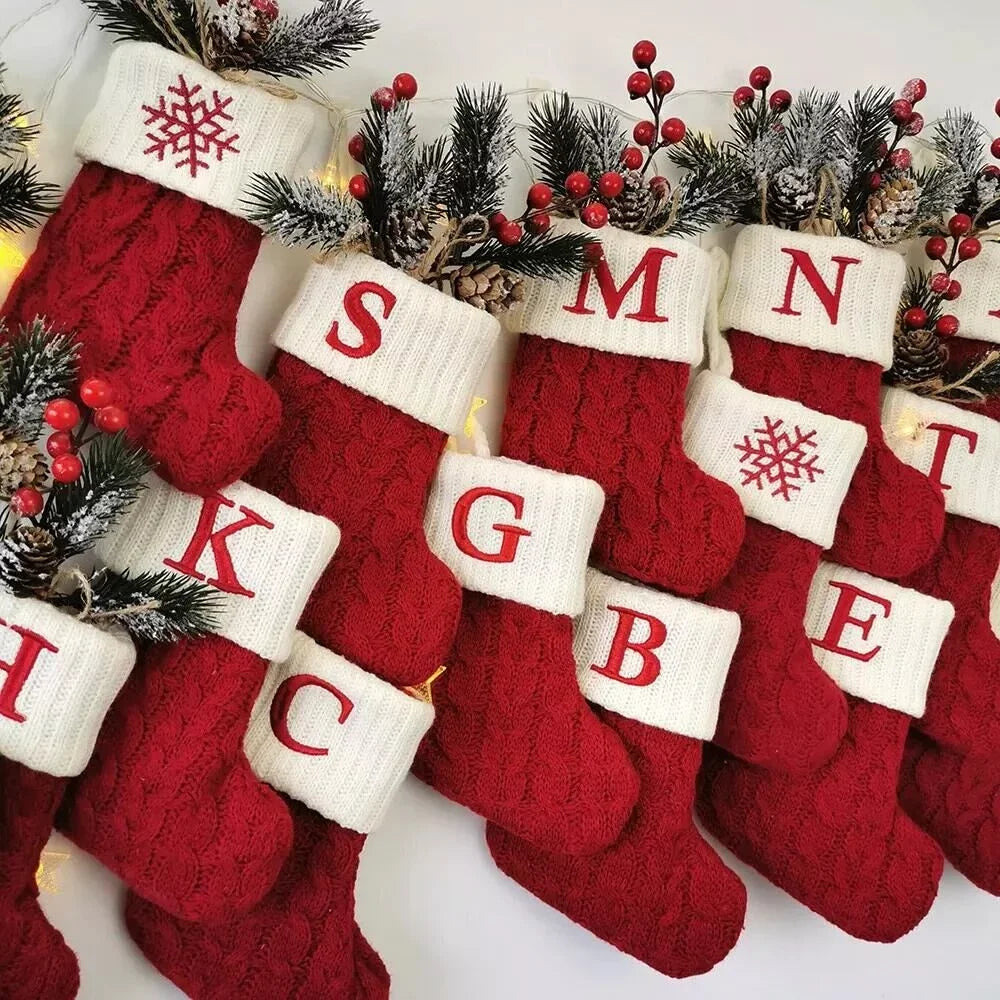 NEW - Festive Initial Stockings