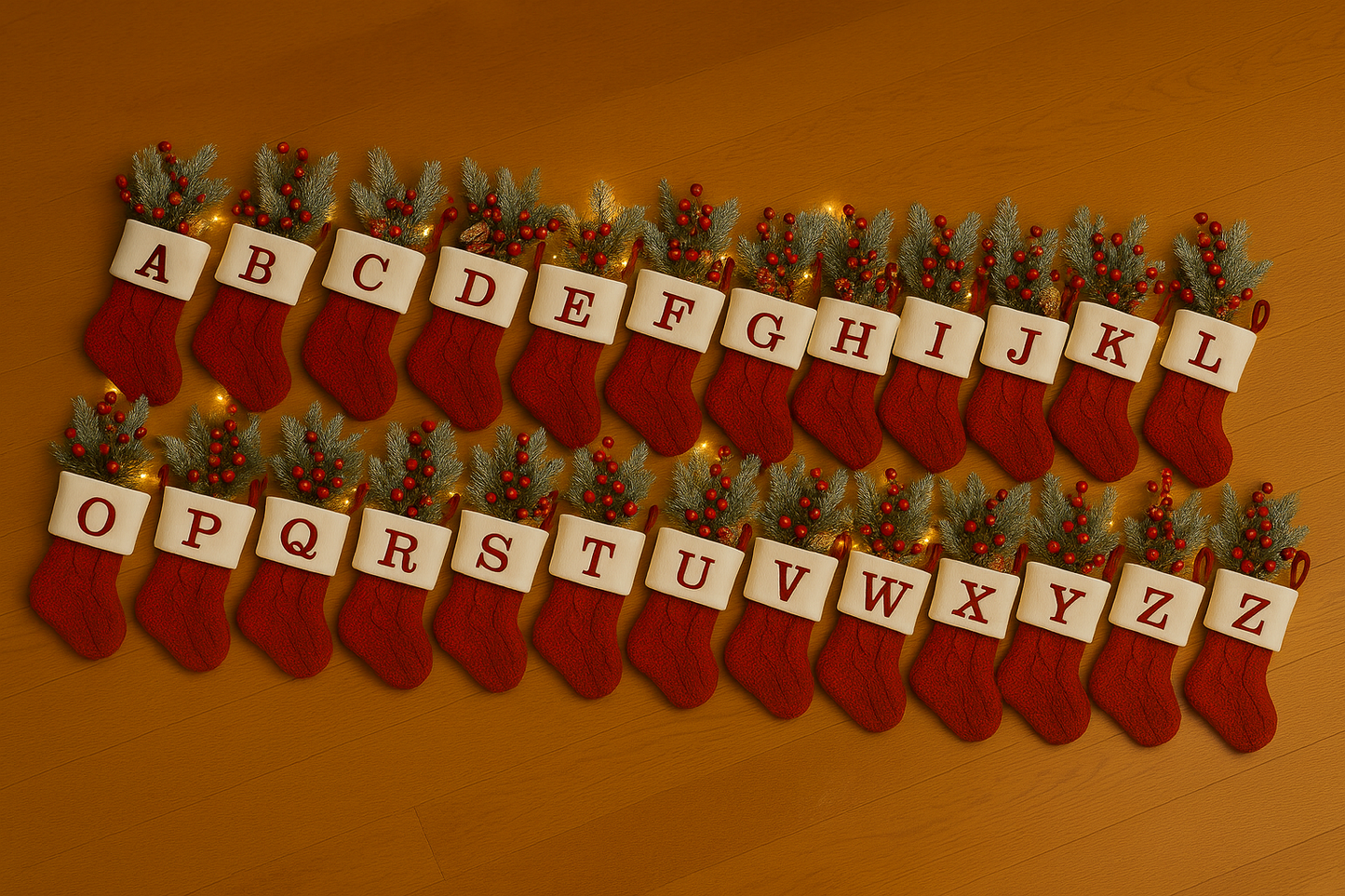 NEW - Festive Initial Stockings